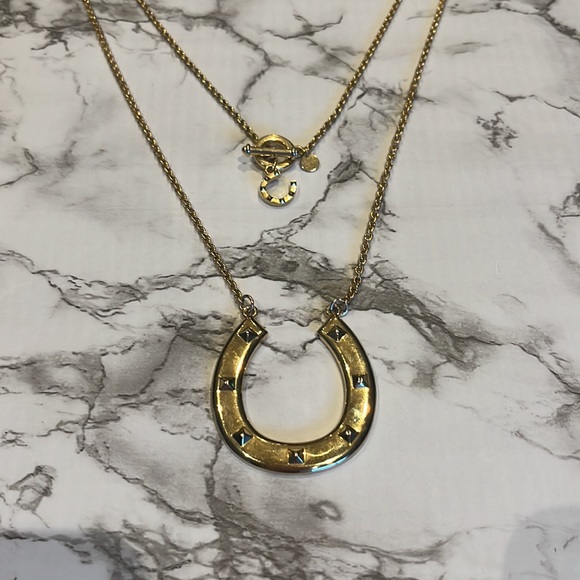 House of Harlow 1960 Large studded horseshoe necklace - Picture 5 of 12